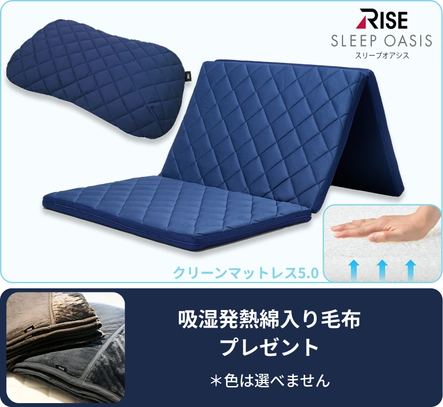 青学駅伝式 スリープオアシス動的睡眠マットレス＆寝返りサポート枕2点セット【シングル】