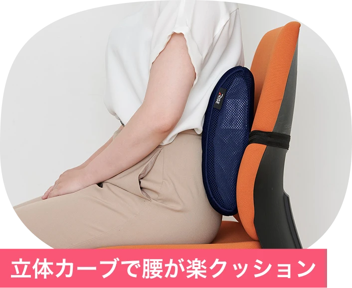 立体カーブで腰が楽クッション