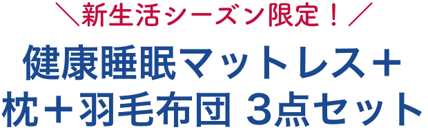 ＼新生活シーズン限定！／ 健康睡眠マットレス＋枕＋羽毛布団 3点セット