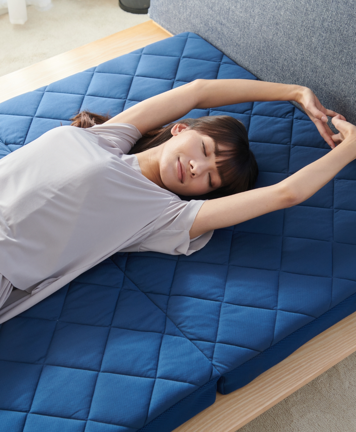 寝汗や湿気を逃す優れた通気性で、ムレ知らずの快眠へ。