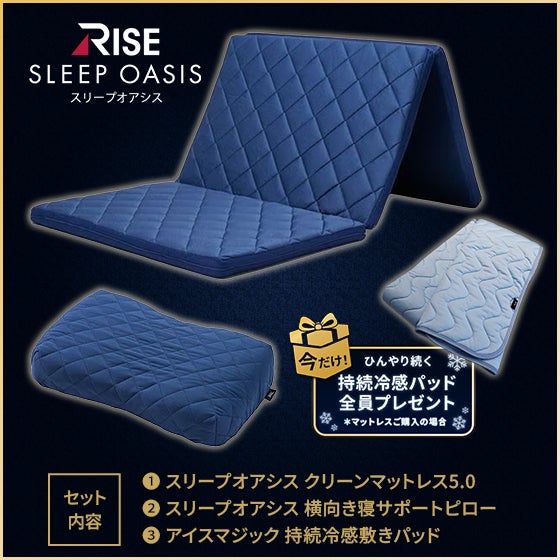 青学駅伝式 スリープオアシス動的睡眠マットレス＆横向き寝サポート枕2