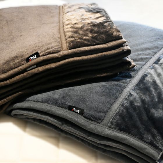 RISE WARM Premium あったかボリューム衿付綿入り毛布 | 高反発